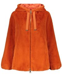 Herno - Jassen ,Oranje ,Katoen Soft Oversize Bomber - Lyst