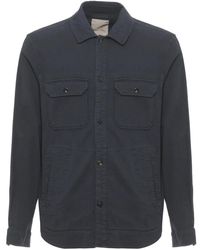 Woolrich - Jassen ,Blauw ,Katoen Katoen-Linnen Safari Overshirt - Lyst