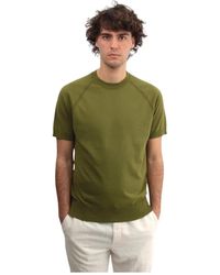 Paolo Pecora - Grünes t-shirt mit rundhalsausschnitt - Lyst