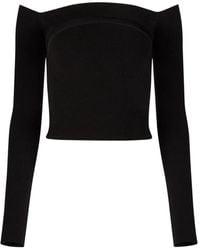 Nina Ricci - Schwarzes bardot neckline top - Lyst