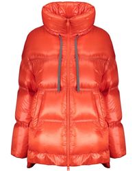 Herno - Jassen ,Rood ,Donsjas Met Opstaande Kraag - Lyst