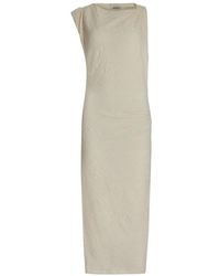 Isabel Marant - Kleedjes ,Textured One-Shoulder Midi Jurk - Lyst