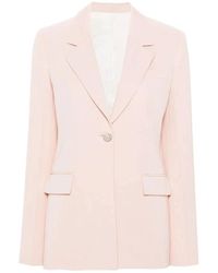 Lanvin - Chaqueta Rosa De Lana Con Solapas, Mujer, Talla - Lyst