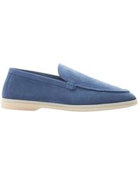 SCAROSSO - Loafers Ludovico Blu Scamosciato Suede Leather - Lyst