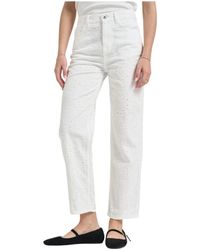 Liu Jo - Jeans ,Wit ,Wol Cropped Jeans - Lyst