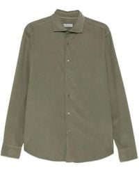 Canali - Cord-Optik Langarmhemd - Lyst