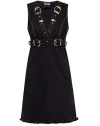 Versace Jeans Sleeveless Denim Dress - Zwart