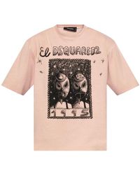 DSquared² - T-Shirt Met Grafische Print - Lyst