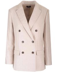 Theory - Double-Breasted Blazer - Lyst