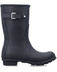 HUNTER - Schoenen ,Zwart ,Katoen Zwarte Gesloten Schoenen Originele Korte Laarzen - Lyst