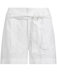 Ralph Lauren - Shorts de lino con cinturón - Lyst