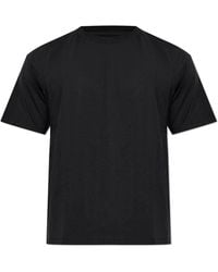 Rag & Bone - Tops ,Zwart ,Katoen T-Shirt Met Geborduurd Logo - Lyst