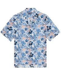 Vilebrequin - Overhemden ,Veelkleurig ,Island Flowers Viscose Bowling Shirt - Lyst