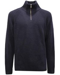 Brooksfield - Wollmischung Half Zip Pullover - Lyst