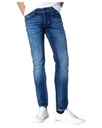 Jack & Jones - Jeans ,Blauw ,Katoen Straight Leg Jeans Classic Fit - Lyst