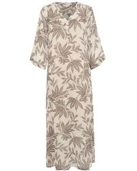 Part Two - Kleedjes ,Veelkleurig ,Delicate Leaf Beritpw Jurk - Lyst