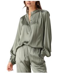 Amaya Amsterdam - Overhemden ,Groen ,Groene Jip Blouse - Lyst