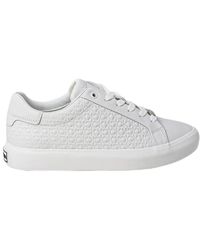 Calvin Klein - Weiße Leder-Sneakers Mit Schnürung - Lyst