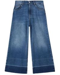 Liu Jo - Blauwe Wide Leg Jeans - Lyst