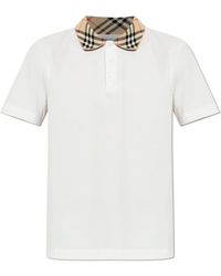 Burberry - Tops ,Wit ,Katoen Polo Eva - Lyst