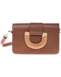 Baldinini - Clutch bag in tan tumbled leather - Lyst