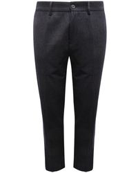 Brooksfield - Broeken ,Blauw ,Wol Wollen Mix Marineblauwe Broek Ivy Slim - Lyst