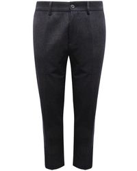 Brooksfield - Broeken ,Blauw ,Wol Wollen Mix Marineblauwe Broek Ivy Slim - Lyst