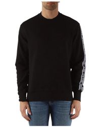 Versace - Regular fit baumwoll-sweatshirt mit logodruck - Lyst