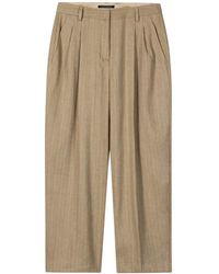 Luisa Cerano - Broeken ,Linnen Cropped Broeken - Lyst