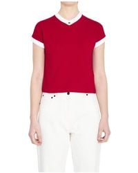 Versace - Tops ,Rood ,Katoen Medusa Button Polo T-Shirt - Lyst