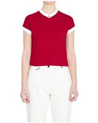 Versace - Tops ,Rood ,Katoen Medusa Button Polo T-Shirt - Lyst