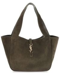 Saint Laurent - Elegante Suède Leren Tas Met Cassandre-Logo - Lyst