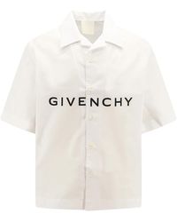 Givenchy - Weißes button-up hemd mit -print - Lyst