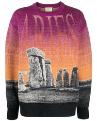 Aries - Truien & Vesten ,Veelkleurig Gebreide Trui Henge Multi - Lyst
