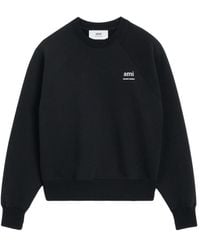 Ami Paris - Casual Zwarte Katoenen Sweatshirt - Lyst