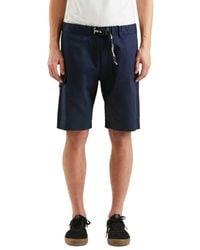 Refrigiwear - Blaue baumwoll elastische taille bermuda shorts - Lyst
