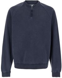 Tonywack - Hoodies & Sweatvesten ,Blauw ,Katoen Garment Dyed Zip Sweatshirt - Lyst