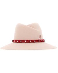 Maison Michel Hat And Hairband - Roze