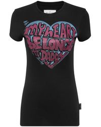 Philipp Plein - T-Shirt Pure Met Kristallen - Lyst