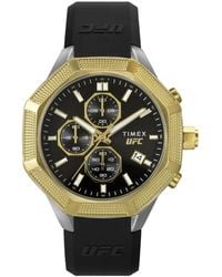 Timex - Chronograph ufc king uhr schwarz silikon - Lyst