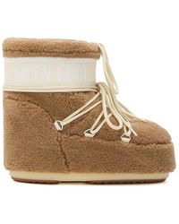 Moon Boot - Schoenen ,Bruin ,Polyester Icon Low Fleece Boots - Lyst