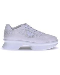 Prada - Leder-Sneaker Mit Skulptierter Sohle - Lyst