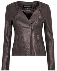 Transmission Biker Jacket Tricot - Bruin