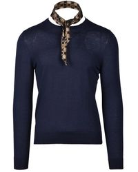 Wild Cashmere - Truien & Vesten ,Blauw ,Kasjmier Zijde Kasjmier Trui - Lyst