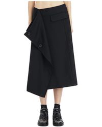 Comme des Garçons - Rokken ,Zwart ,Wol Lange Wollen Rok - Lyst