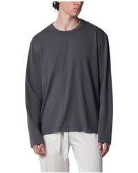 Tekla - Tops ,Zwart ,Katoen Long Sleeve Sleeping T-Shirt - Lyst
