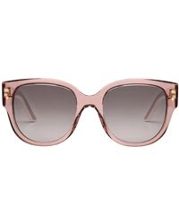 Dior - Moderne schmetterlings-sonnenbrille mit goldsternen - Lyst