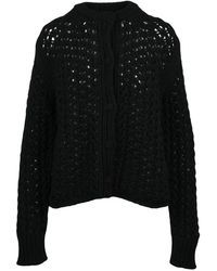 Jil Sander - Truien & Vesten ,Zwart ,Wol Cardigan Intrecciato - Lyst