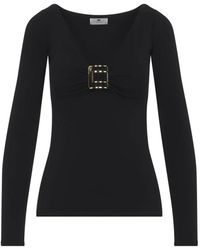 Elisabetta Franchi - Long Sleeve T-Shirts - Lyst