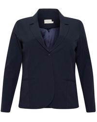 Kaffe - Midnight Marine Blazer Mit V-Ausschnitt - Lyst